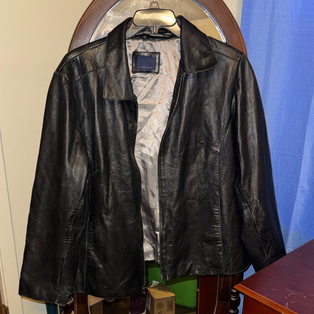 Venezia Black Leather Jacket